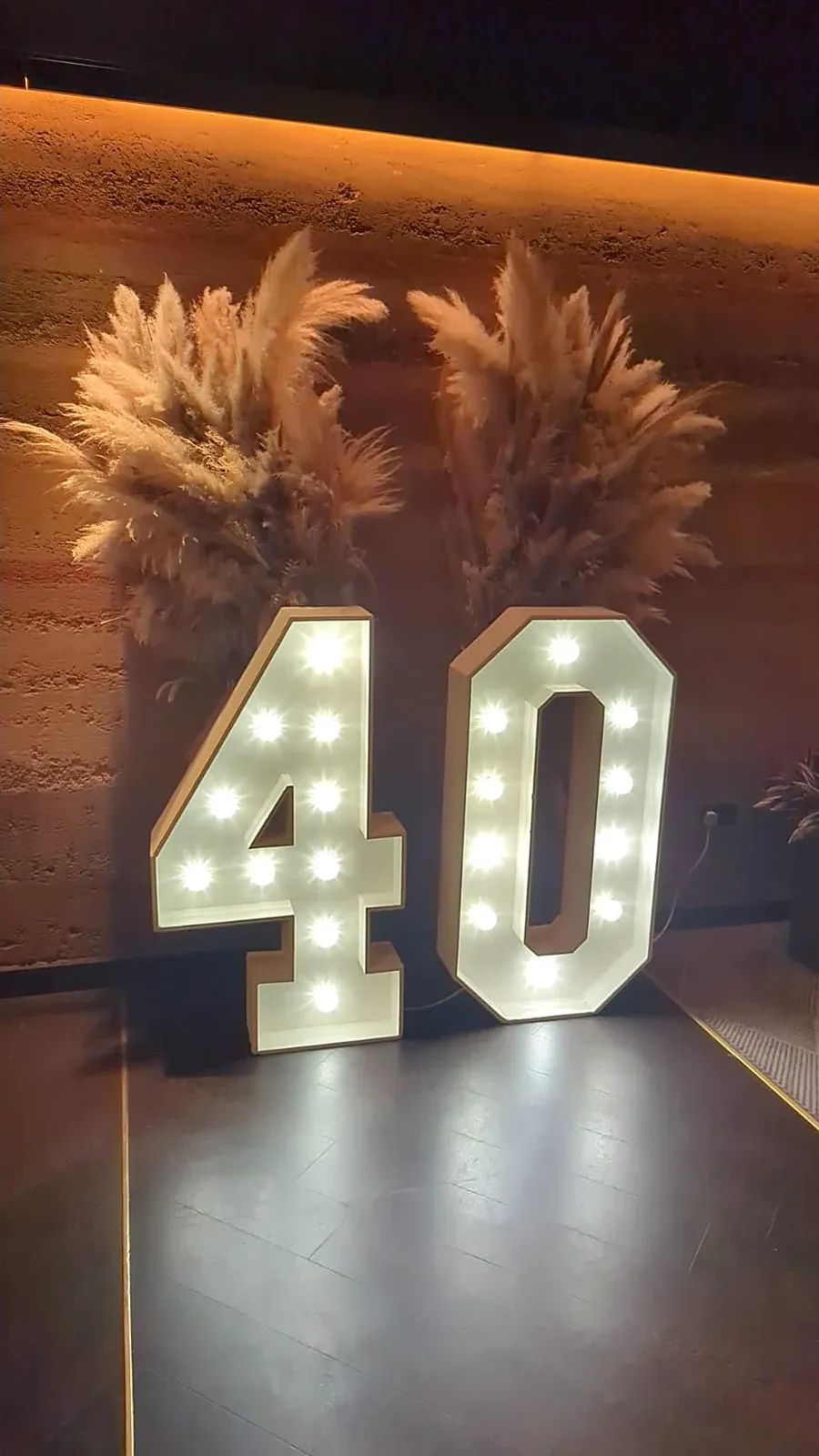 40 illuminated milestone birthday numbers